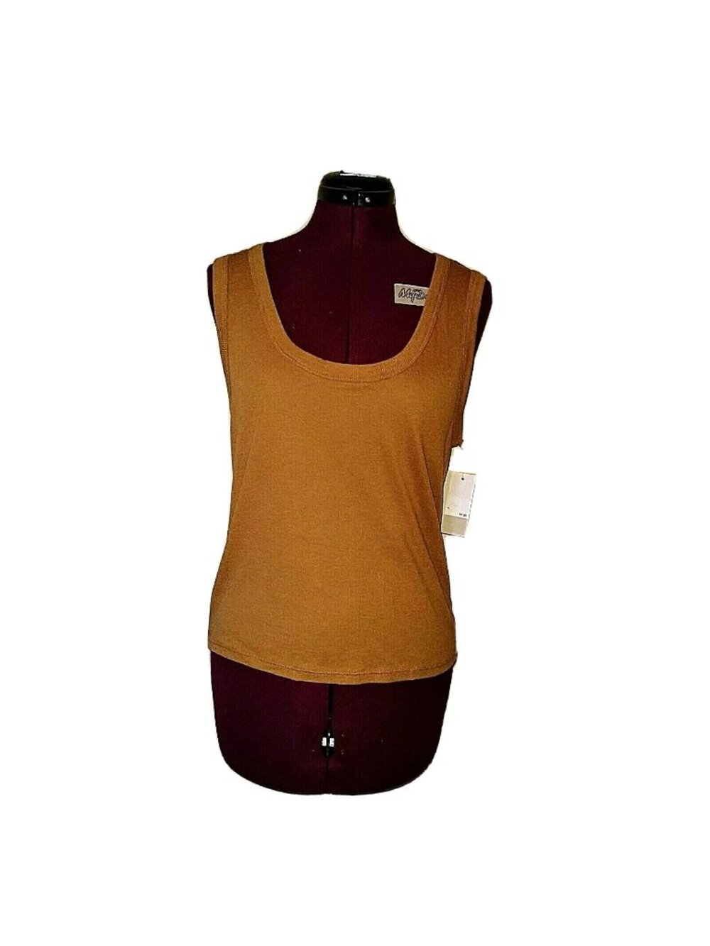 BP. Women’s Ribbed Tank Top Tan Sugar Knit Cotton Scoop Neck Size XL